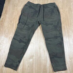 Abercrombie Fitch Joggers Adult Large Green Camo Performance Stretch Active Mens